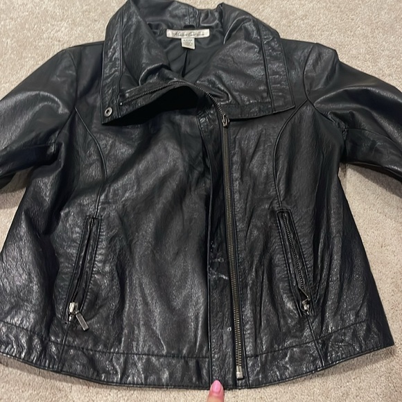 Kenneth Cole Black leather jacket - Picture 4 of 4